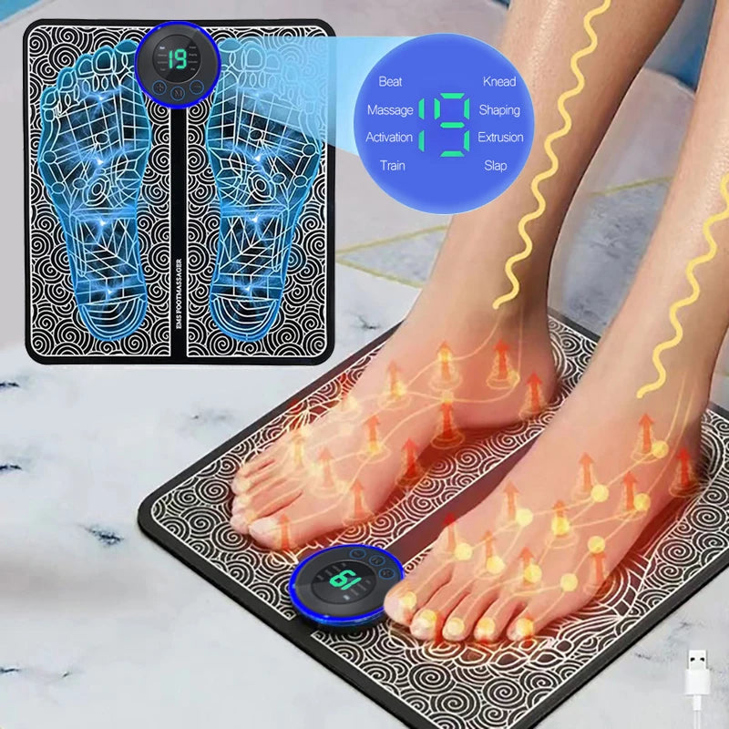 Massageador de pés elétrico Almofada de massagem muscular Treinador de relaxamento para massagem Fitness Esporte ao ar livre Casa Família Relaxar
