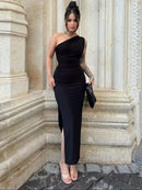 Verão Maxi Vestido Mulheres Sexy Split Moda Sem Mangas Sem Encosto Slim Vestido Feminino Casual Streetwear Club Elegantes Vestidos de Festa