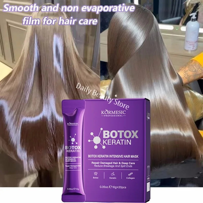 Máscara Capilar de Queratina Mágica Reparação em 5 Segundos Cabelos Danificados e Frisados Suaves, Lisos e Brilhantes Nutrição Hidratação Profunda Cuidado Capilar Nutritivo