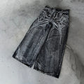Gótico Retro Oversized Baggy Fit Unisex Mopping Pants Y2K Phantom Jeans High Street Spider Bordado Patch Hip Hop Streetwear