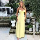 Townlike Elegante Maxi Cintura Longa Envoltório Linha A Vestido Mulheres Alça de Espaguete 2024 Vestido Primavera Verão Sem Encosto Vestidos de Festa Sexy