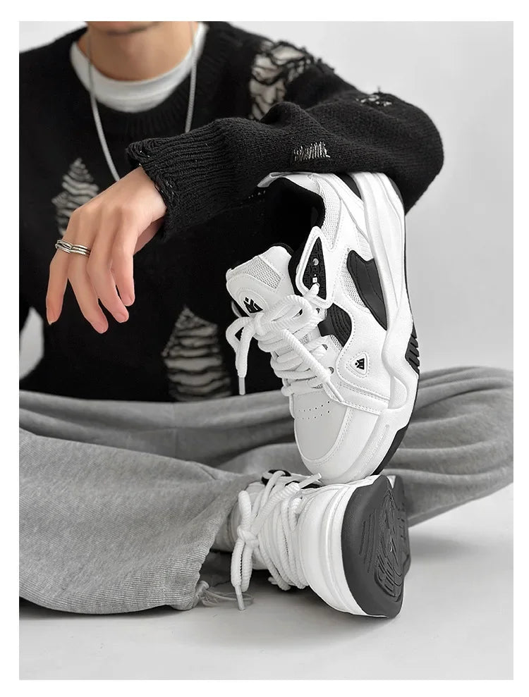 Sapatos masculinos casuais da moda NicheDesign Pão Plus Size Estudante Sistema de Fundo Grosso Sapatos Respirável Verão EVA Tênis