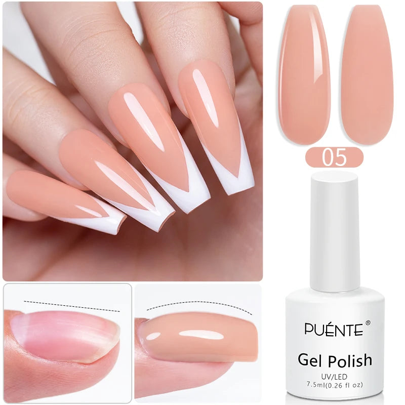 Esmalte em Gel Autonivelante 15ML Livre de Hema Gel Transparente Rígido Extensão de Unhas Modelagem 3D Cola para Strass Removedor de Verniz UV