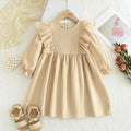 Urso Líder Novo Outono Meninas Vestido Primavera Crianças Princesa Vestido Casual Trajes Florais Crianças Roupas Flores Vestidos 2-8 Anos