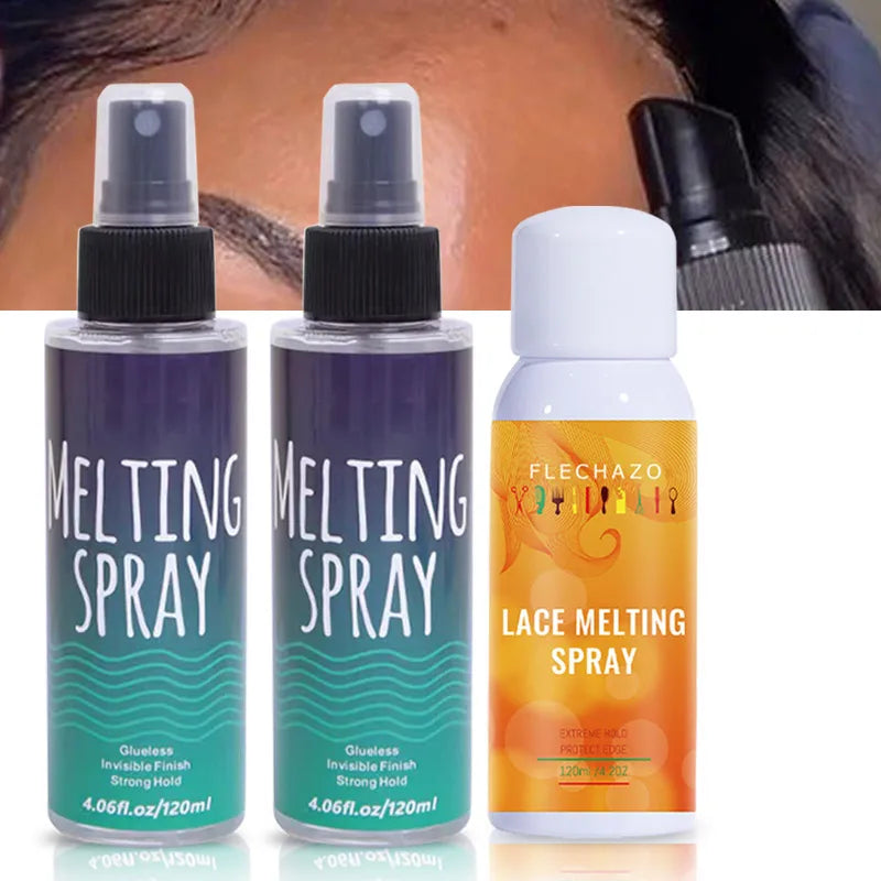 Spray Fixador de Renda Spray de Fusão de Renda Fixação Forte Perucas Sem Cola Spray para Alisar a Renda Secagem Rápida Spray Adesivo para Renda Spray de Derretimento de Renda
