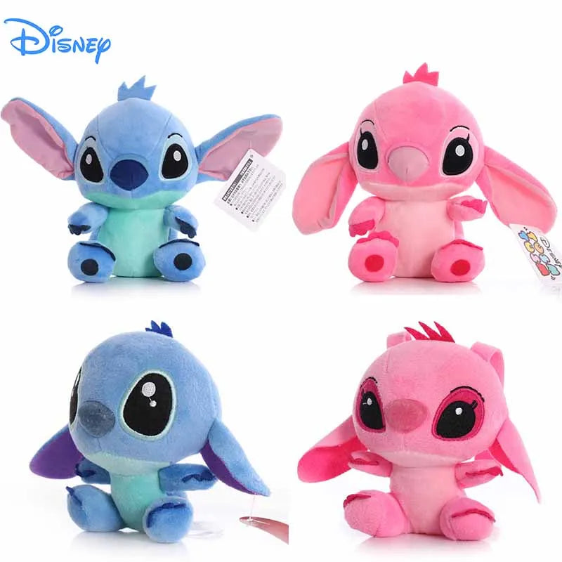 4/8 polegadas Disney Cartoon Blue Pink Stitch Bonecos de Pelúcia Anime Brinquedos Lilo e Stitch Stich Pelúcia Brinquedos de Pelúcia Presentes de Natal para Crianças