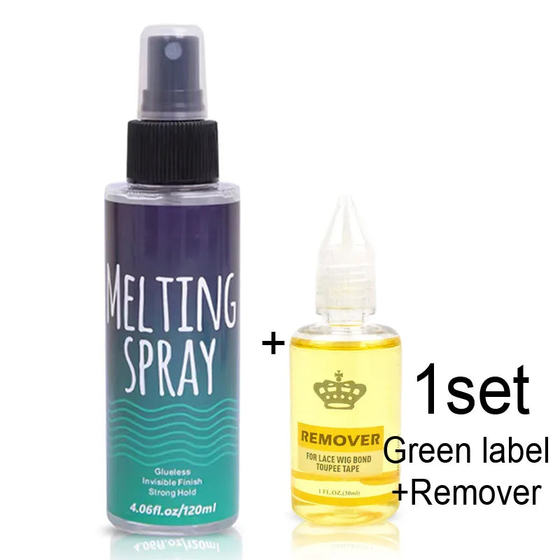 Spray Fixador de Renda Spray de Fusão de Renda Fixação Forte Perucas Sem Cola Spray para Alisar a Renda Secagem Rápida Spray Adesivo para Renda Spray de Derretimento de Renda