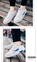 Homens brancos Calçados Esportivos Moda Homens Sapatos Casuais Homem de Couro Flats Conforto Resistente Tênis Casuais Masculinos Zapatillas De Hombre