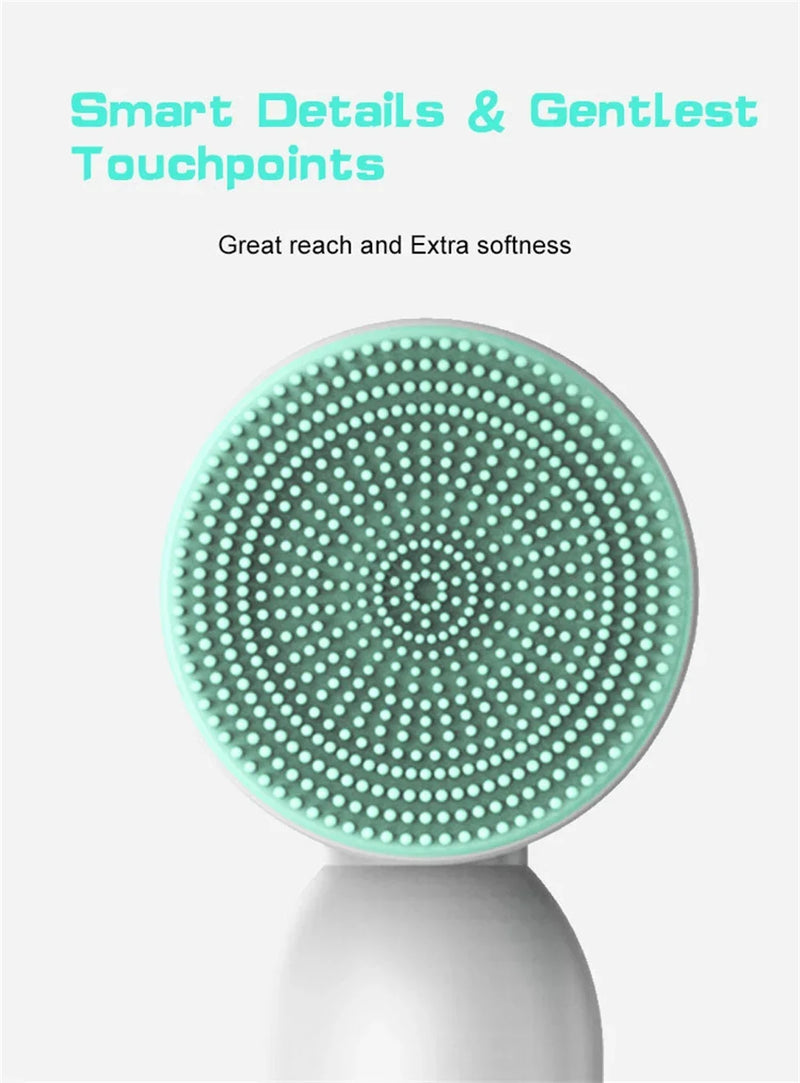 Dispositivo de Limpeza Facial Elétrico LED 6 em 1, Escova de Lavagem Facial, Escova de Limpeza Facial, Mini Hifu, Cuidados com a Pele, Carregador USB