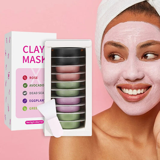 Máscara facial de argila rosa, adequada para cuidados faciais