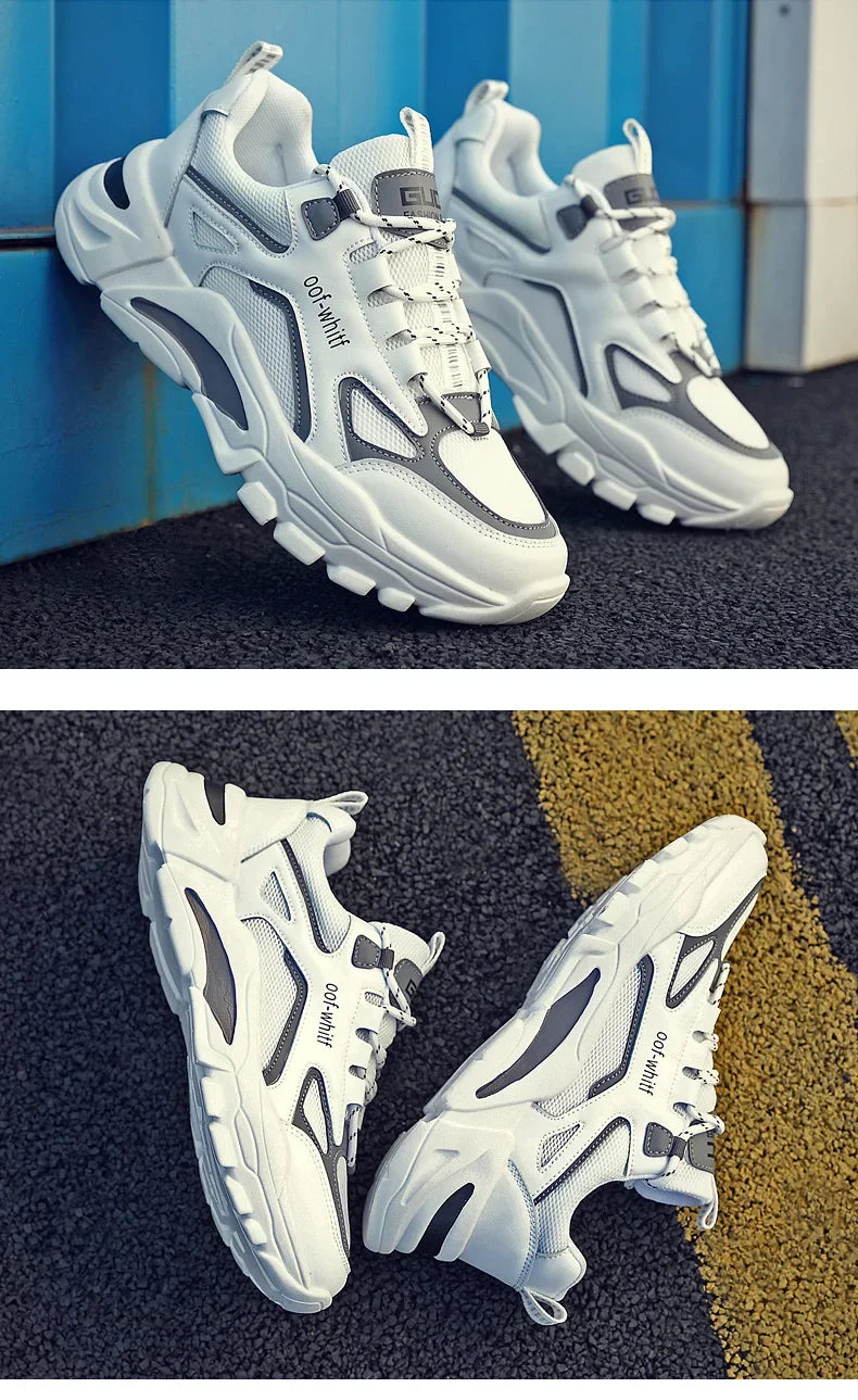 Homens Verão Malha Respirável Esportes Tênis de Corrida Na Moda Versátil Casual Anti-Odor Sapatos de Velho Sapatos da Moda Tênis Casuais