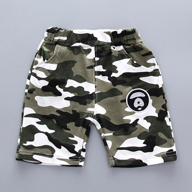 Verão Bebê Menino Roupas Ternos Crianças Infantil Camo Conjunto de Manga Curta T-shirt + Shorts Meninos da Criança Moda Conjuntos de Roupas Casuais