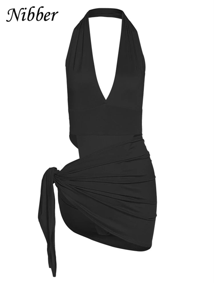 Nibber Sexy Beach Vacation Wear Basic Bikini Bodysuit Saias 2 Conjuntos de Duas Peças Para Roupas Femininas Ternos Maiô Feminino 2024