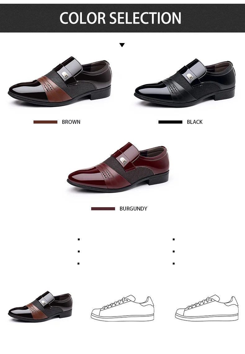 Oxford Sapatos Masculinos de Luxo Laca Sapato de Casamento Apontado Dedo Do Pé Sapatos de Vestido para Homens Clássicos Homens de Negócios Sapatos de Couro Tamanho Grande 38-48