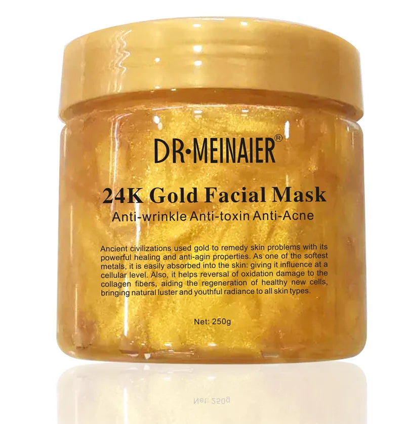 Máscara facial de sono reparadora com colágeno e ouro 24K 250g
