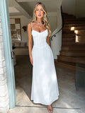 Townlike Elegante Maxi Cintura Longa Envoltório Linha A Vestido Mulheres Alça de Espaguete 2024 Vestido Primavera Verão Sem Encosto Vestidos de Festa Sexy