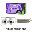 Brasil em Estoque Placa de Vídeo MLLSE AMD Radeon RX 580 8GB GDDR5 256-bit 2048SP PCIe 3.0 x16 para Desktops Placa de Video para Jogos