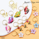 Conjunto de 24 peças de acessórios de cabelo com flores e borboletas, presilha de cabelo e anel de cabelo, flores coloridas, borboletas deslumbrantes