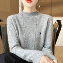 2025 Outono/Inverno Feminino Novo Moletom Com Capuz De Caxemira Elegante Bordado Meio Alto Gola Macia Caxemira Explosiva100% Lã Australiana