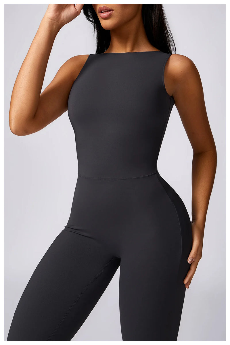 Nova Academia Mulheres Treinamento Yoga Set Sportswear Mulheres One Piece Macacão Macacão de Fitness Treino Feminino Legging Bodysuits