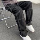 Cargo jeans Men Wide Leg Jeans Hip Hop Casual Men's Straight Baggy Denim Pants Streetwear Skateboard Pant Neutral Trousers