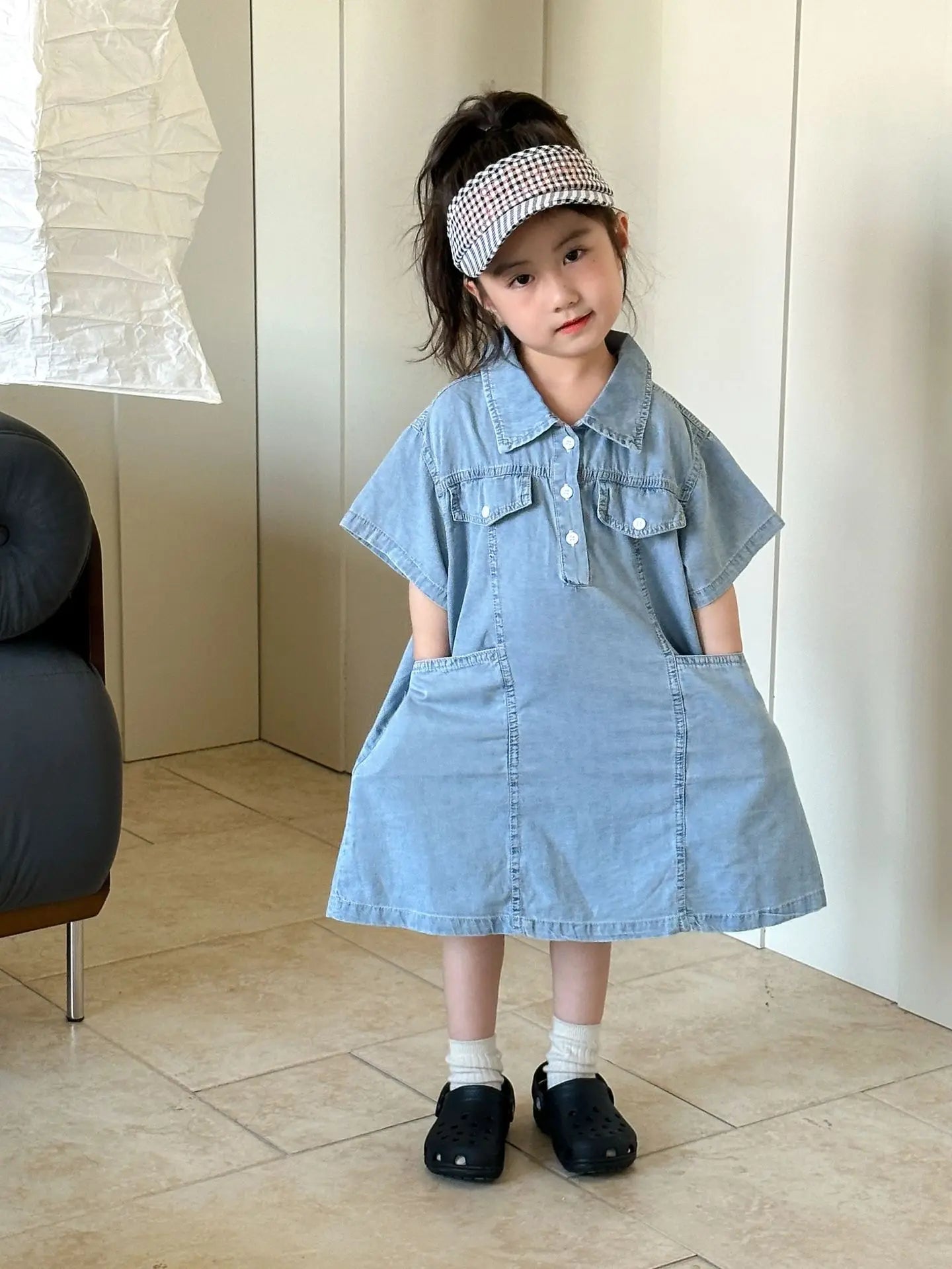 Roupas infantis 2025 verão novo terno jeans para menino ou vestido de menina casual roupas para irmão e irmã