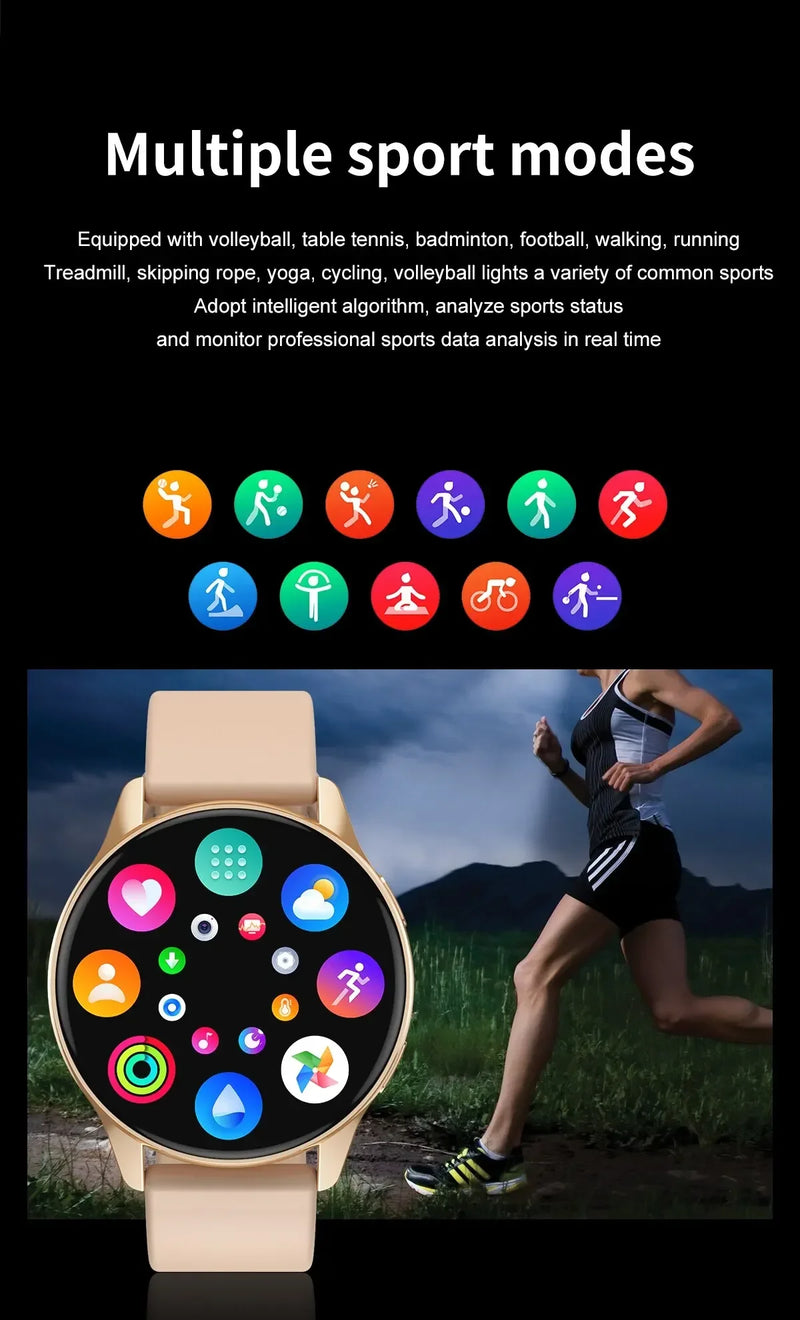 Relógio Inteligente Xiaomi NFC 2024 para Chamadas Bluetooth à Prova d'Água, Relógio Inteligente Masculino e Feminino, Bracelete Fitness com Face de Relógio Personalizada