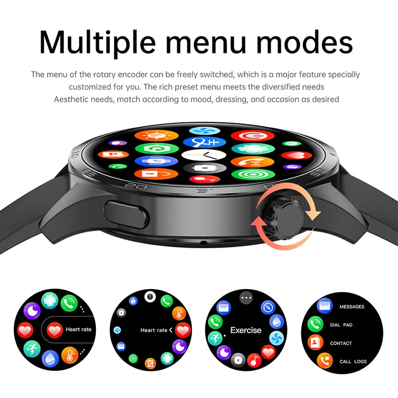 Para HUAWEI GT5 Pro GPS NFC Relógio Inteligente Masculino 360 * 360 Tela AMOLED Frequência cardíaca Bluetooth Chamada IP67 Homem à prova d'água Smartwatch 2024