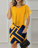 Vestidos de festa elegantes para mulheres Sexy manga capa contraste lantejoulas fenda vestido bodycon nova moda 2023 casual feminino