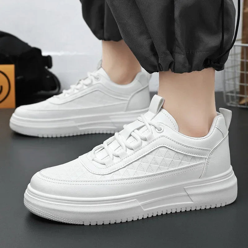 Plataforma ao ar livre Homens Tênis Casuais Moda Sapatos de Corrida Brancos Respiráveis Sapatos Esportivos Masculinos Sapatos de Caminhada Leve Tênis