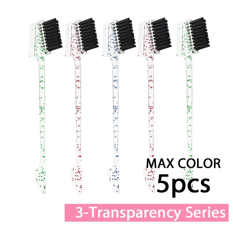 Escova Pente para Cabelo 3 em 1 1-10 Unidades Escova de Dupla Face Pente para Baby Hair & Escova para Sobrancelhas Escova de Alisamento Ferramenta para Cabelo