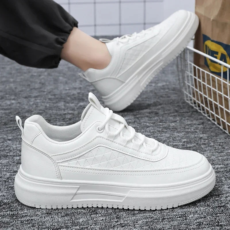 Plataforma ao ar livre Homens Tênis Casuais Moda Sapatos de Corrida Brancos Respiráveis Sapatos Esportivos Masculinos Sapatos de Caminhada Leve Tênis