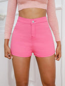 Mulheres Sexy Skinny High Stretch Shorts Finos 2023 Shorts Femininos de Verão Moda Slim Fit Hip Short Jeans S-3XL Casual Bottoms Pop