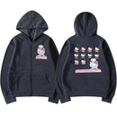 Sanrio Anime Bonito Impresso Hoodies Mulheres Dos Desenhos Animados Hello Kitty Y2k Estudantes Coreanos Moletom Solto Moda Doce Cardigan Roupas