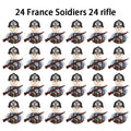 40 pcs/lote ww2 personagens militares wwii soldados do exército blocos de construção montagem de tijolos do exército nacional armas brinquedos para crianças