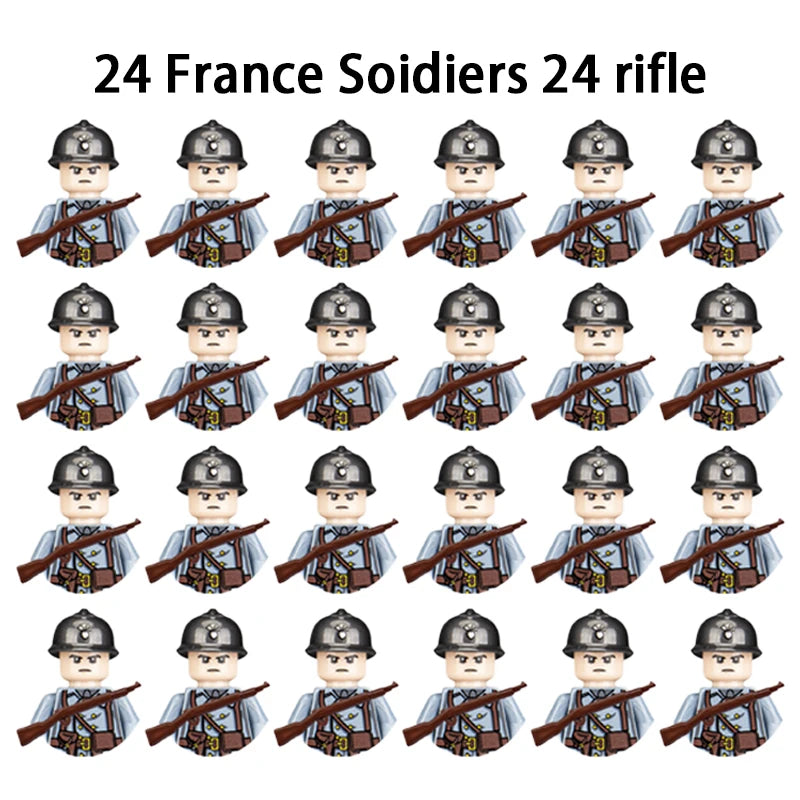 40 pcs/lote ww2 personagens militares wwii soldados do exército blocos de construção montagem de tijolos do exército nacional armas brinquedos para crianças