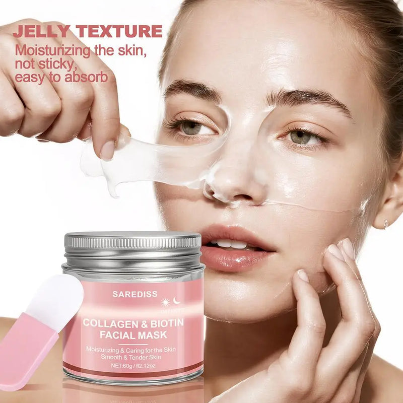 Máscara de Colágeno Peel-off Hidratação Profunda Cuidados Noturnos Hidratante e Suavizante Reduz Rugas Firmadora e Lifting Não Oleosa Para Todos os Tipos de Pele