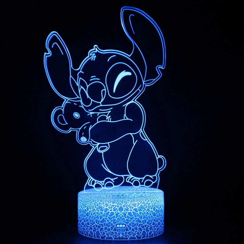 Luz noturna de ponto de ilusão 3D com controle remoto e lâmpada de decoração de quarto de toque inteligente Aniversário Dia dos Namorados Presentes de Natal