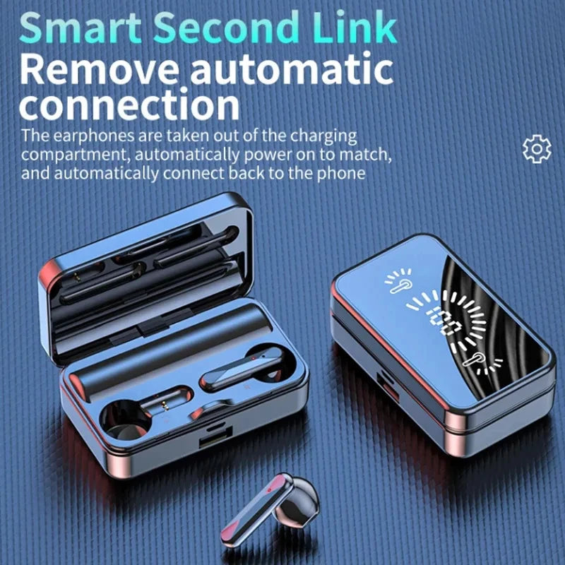 Auscultadores sem fio S20 TWS auscultadores bluetooth sem fio com caixa de carregamento cancelamento de ruído LED auscultadores