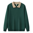 Moletom com capuz de gola polo de manga comprida unissex, blusa de moletom fashion com blocos de cores e patchwork, com capuz para homens, elegante, moletom masculino