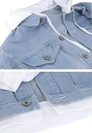 Lilo&stitch Hip Hop Jaquetas Jeans com Capuz para Homens Roupas Femininas Outono Inverno Jaqueta Masculina Patchwork Jaqueta Jeans Streetwear Roupas