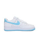 Nike Air Force 1 Low '07 Branco Aquarius Blue FQ4296-100 Resistente ao desgaste Comfort Board Shoes Low Top para homens/mulheres Original