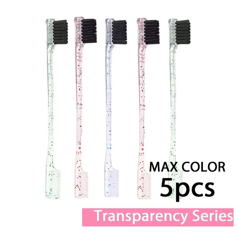 Escova Pente para Cabelo 3 em 1 1-10 Unidades Escova de Dupla Face Pente para Baby Hair & Escova para Sobrancelhas Escova de Alisamento Ferramenta para Cabelo