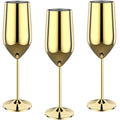 os copos de vinho altos de aço inoxidável 3PCS, projeto moderno elegante, 18oz, podem ser usados para o presente do dia do Valentim e o uso home