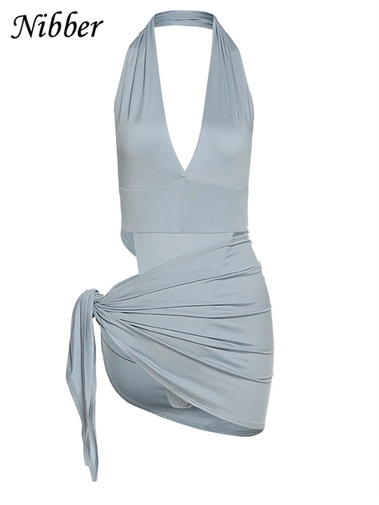 Nibber Sexy Beach Vacation Wear Basic Bikini Bodysuit Saias 2 Conjuntos de Duas Peças Para Roupas Femininas Ternos Maiô Feminino 2024