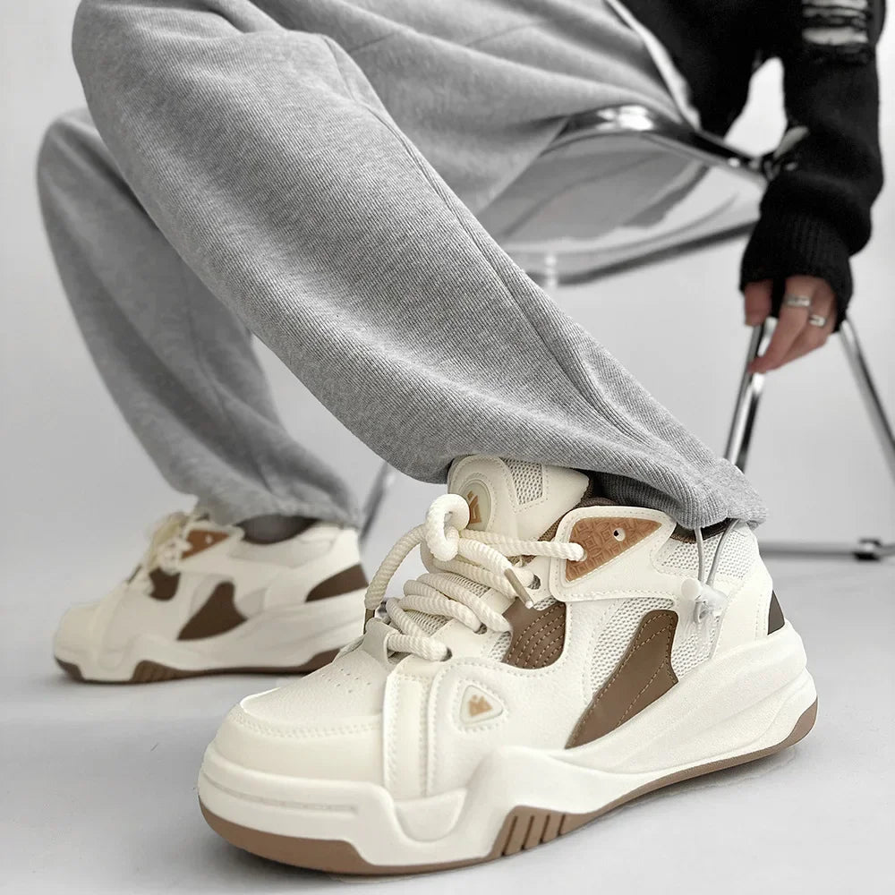 Sapatos masculinos casuais da moda NicheDesign Pão Plus Size Estudante Sistema de Fundo Grosso Sapatos Respirável Verão EVA Tênis