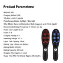 Escova de Cabelo com Luz Vermelha e Azul, Cuidados com o Cabelo, Massagem no Couro Cabeludo, Aplicador de Medicamento para o Couro Cabeludo 6/15ml, Sem Fio, Anti-Queda, Escova de Beleza