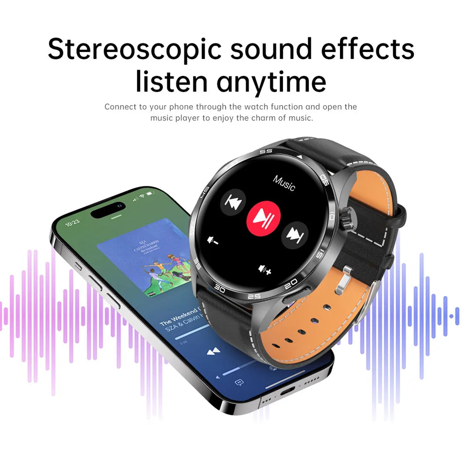 Para HUAWEI GT5 Pro GPS NFC Relógio Inteligente Masculino 360 * 360 Tela AMOLED Frequência cardíaca Bluetooth Chamada IP67 Homem à prova d'água Smartwatch 2024