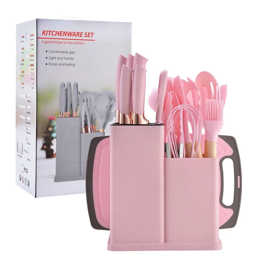 Conjunto de utensílios de cozinha de silicone