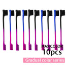 Escova Pente para Cabelo 3 em 1 1-10 Unidades Escova de Dupla Face Pente para Baby Hair & Escova para Sobrancelhas Escova de Alisamento Ferramenta para Cabelo